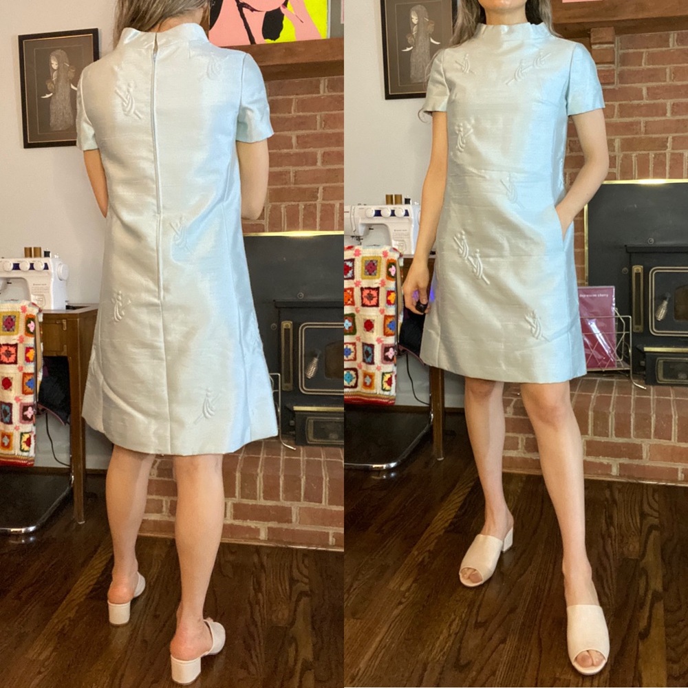 Vintage 60s Shannon Rodgers Jerry Silverman Pocket Shift Collar Mod Unio… - Picture 2 of 12